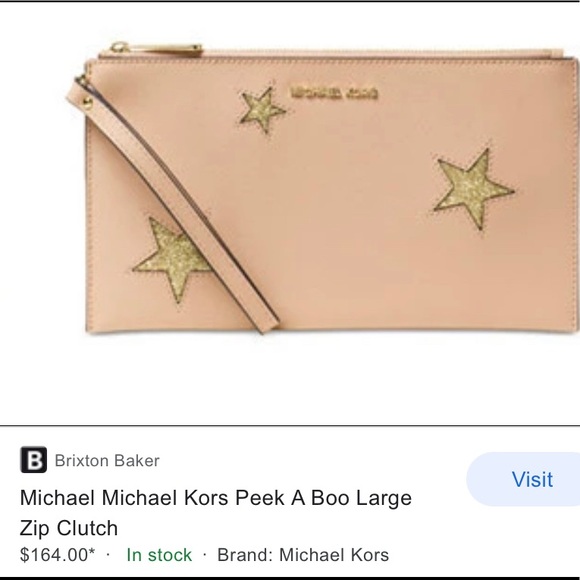 MK Peekaboo Large Zip Clutch NWOT - Picture 6 of 6